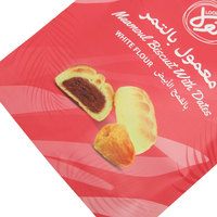 Sacs d'emballage alimentaire anti-odeur personnalisés pour Dattes Biscuits Baklava Cookie Croquette Crisp Snack Pochette en plastique sur support avec fermeture éclair