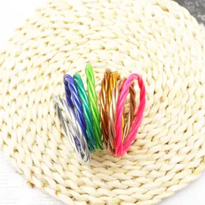 Fashionable and Soft Gold Powder Plastic Silicone Flash Weaving Gold Foil Aperture Bracelet Student Women's Jewelry