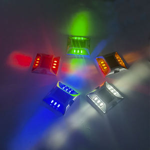 Luz de advertencia de tráfico Led blanca de alta visibilidad Ip68 impermeable de aluminio Solar Road Studs seguridad vial Reflector reflectante alto - Product Image 5