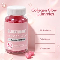 Rutinitas Kecantikan Harian Glutathione Collagen Gummies 60 Pcs Persediaan 30 Hari Suplemen Diet Wanita Tersedia Label Pribadi