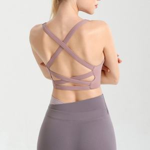 Nouveaux ensembles de sport personnalisés pour femmes : Leggings froncés effet push-up, soutien-gorge de sport dos ouvert, pantalons de yoga taille haute, ensemble de yoga sans couture - Product Image 5