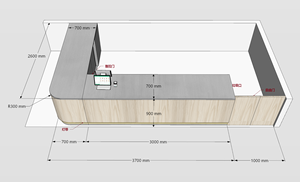 Mostrador de Acero Inoxidable Resistente, Personalizable, Fácil de Transportar, con Iluminación LED, Impermeable, para Cafeterías y Hoteles - Product Image 6