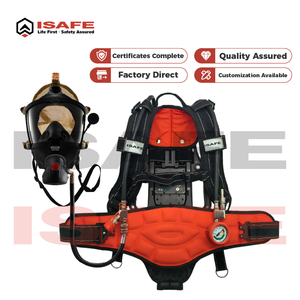 ISAFE,ISF3000-5HT22B SCBA เครื่องช่วยหายใจแบบอิสระพร้อมหน้าจอแสดงผล HUD วาล์วบายพาสการสื่อสาร อุปกรณ์สำหรับนักดับเพลิง - Product Image 2