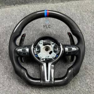 Volante Deportivo de Cuero Estilo Racing Modificado YLC para <span class=keywords><strong>BMW</strong></span> F10 F30 F32 F31 F15 E70 M3 M6, Mejora Interior para Auto Deportivo M6 <span class=keywords><strong>Gran</strong></span> Coupé - Product Image 5
