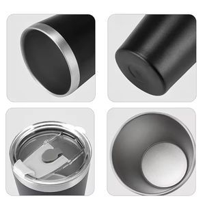 12oz Powder Coated Mixed Color Travel Coffee Tumbler <b>Double</b> <b>Wall</b> <b>Mugs</b> Vacuum Insulated Tumbler - Product Image 2