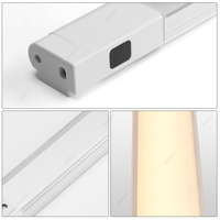 120 Bande lumineuse LED à trois côtés avec capteur de porte, montage en surface, moderne, en plastique, pour armoires de cuisine, DC12V 4100K, dimmable, CRI90