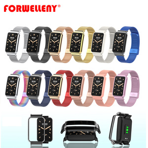 Cinturino in Metallo Milanese Forwelleny + Cassa in Metallo, Braccialetto Comodo di Ricambio per Xiaomi Mi Band 7 Pro - Product Image 1