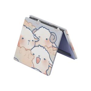 กระจกแต่งหน้าผู้หญิงพับได้สองด้านลายการ์ตูนน่ารักแบบพกพากระจกแบบฝาพับสี่เหลี่ยมแบบพกพา - Product Image 4