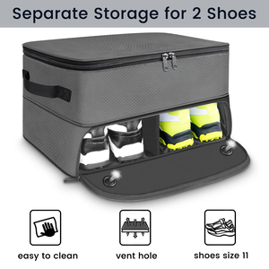 2 pares de zapatos con compartimento ventilado separado, bolsa para maletero - Product Image 2