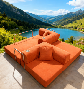 أريكة قابلة للطي متعددة الوظائف قابلة للتحويل إلى سرير مع تخزين مدمج، أثاث عصري للراحة بالجملة - Product Image 2