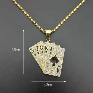 Colliers pendentifs en cartes de poker Straight Flush, vente en gros, faible MOQ - Product Image 6