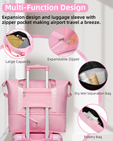 Valises à main légères et populaires Ensemble de bagages à roulettes rose dégradé ABS Sacs à bagages Girly Top 10 ensembles de bagages