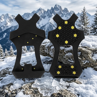 Crampons à glace pour chaussures avec chaînes de traction robustes pour la randonnée hivernale, l'escalade et les bottes d'extérieur
