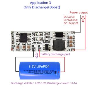 Chargeur et Booster LFUPSMA LiFePO4 3.2V, Convertisseur élévateur de tension DC 3.2V 5V <span class=keywords><strong>9V</strong></span> 12V, Carte UPS DIY pour ESP32 ESP8266 WiFi IoT 36x11x3.5mm - Product Image 4