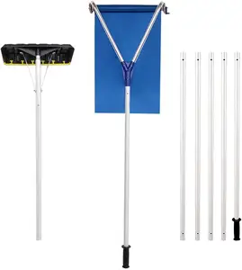 Snow Roof Rake With 2 Cutting Blades 2 In 1 Telescoping Roof Snow Rakes 21ft Snow Removal Tool