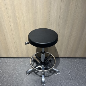Silla DE TRABAJO redonda de cuero de poliuretano PU pragmática, taburetes giratorios ajustables en altura para cadena de tiendas cajero recepción enfermería - Product Image 3