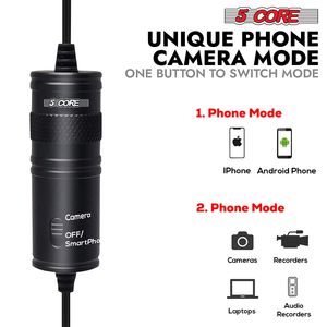 Micrófono Lavalier profesional Db de 3.5 mm con clip, micrófono de condensador para teléfono inteligente, cámara DSLR con adaptador USB - Product Image 5