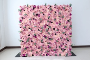 Großhandel Dekorative Künstliche Seidenblumen-Wandpaneele Künstliche Rosa Rosen-Rollwand für Hochzeitsbühnen-Hintergrund - Product Image 6