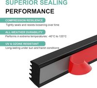Bande d'étanchéité en caoutchouc silicone EPDM durable et de haute qualité, avec services de découpe et de moulage pour les bords des portes et des fenêtres