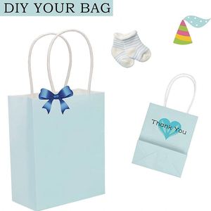 <b>Gift</b> Bag with Handles Party <b>Small</b> Kraft Paper Goodie Bags for Birthday Baby Shower Gender Reveal Wedding Handle Paper Bag - Product Image 3