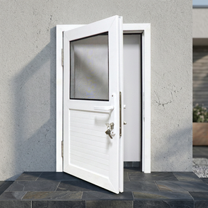 Puerta Abatible de PVC HOFFEN con Malla Mosquitera 81x205 cm, Insonorizada, Impermeable, Resistente al Viento, para Entrada, Dormitorio, Hotel, Patio, Exterior - Product Image 3