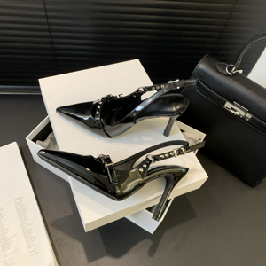 2024 Spring New Pointed European and American Thin High-rise Shoes Ready Stock 35-40 - Product Image 4