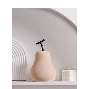 Ornement de fruits artificiels en céramique nordique avec logo personnalisé, pommes et poires, décoration de bureau à domicile - Product Image 4