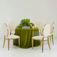Chaises de salle à manger empilables élégantes et modernes en acier inoxydable pour les mariages, les banquets, les restaurants et les hôtels