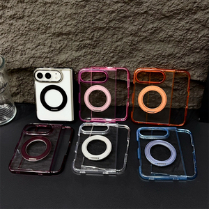 เคสโทรศัพท์มือถือ iPhone18 DUO แบบใส พร้อมขาตั้งแม่เหล็กพับได้ หมุนได้ 360 องศา - Product Image 1