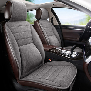 Il cuscino del sedile di <span class=keywords><strong>auto</strong></span> di quattro stagioni è fatto di materiale di lino traspirante, con una vita che stringe la copertura del sedile di disegno - Product Image 1