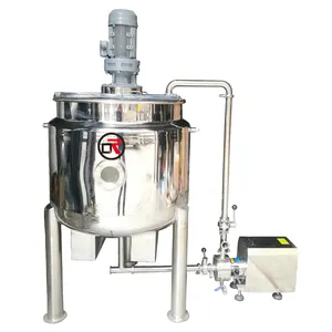 Emulsifying alcohol gel mixer stirring stainless steel vessel reactor homogenizer mixing tank mixing soap equipment