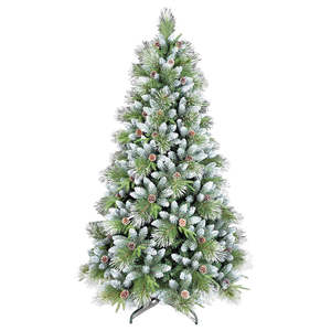 2023 lanzó nuevo estilo decorado flocado árbol de Navidad Pvc aguja de pino árbol de Navidad de plástico mixto - Product Image 1