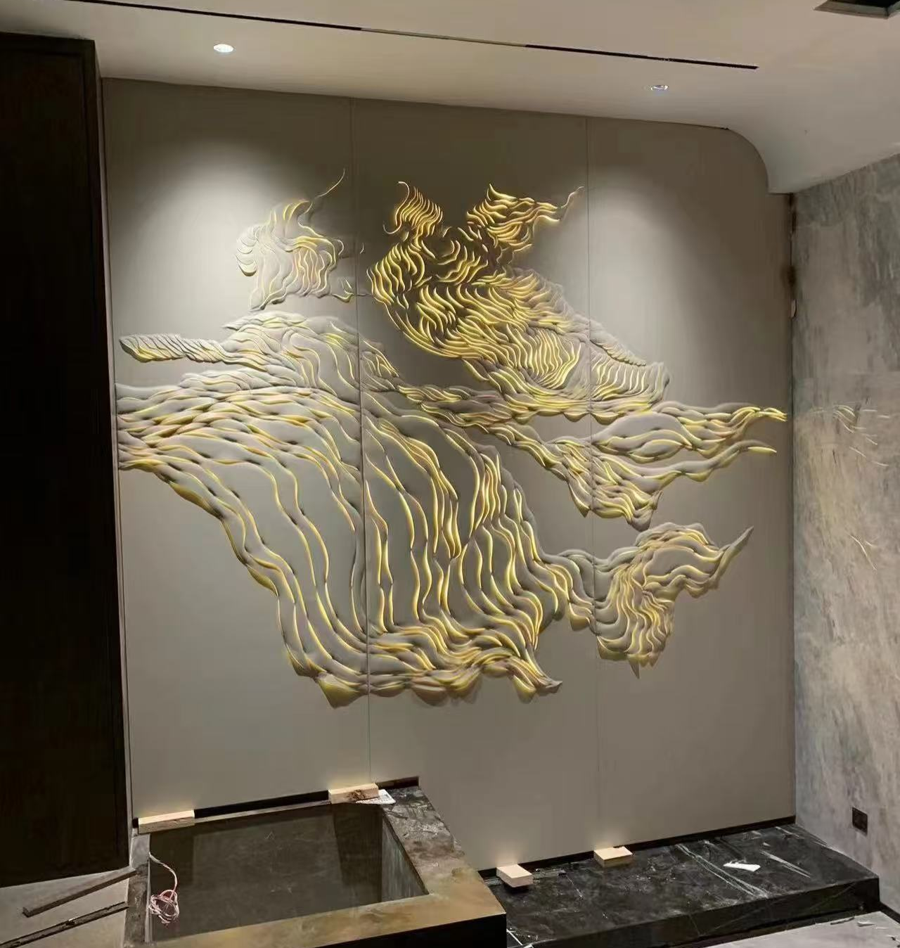Wholesale 3D Relief Texture Background Wall Panel Waterproof Fireproof Leather Wall Home Design Moisture-Proof Graphic Design