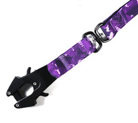 Laisse pour chien personnalisée à motif uni avec boucle à dégagement rapide en métal, en fibre durable, résistante aux morsures