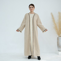 Nouvelle Abaya d'hiver de Dubaï, Robe longue de style abaya, Manteau d'hiver pour femmes, Vêtements islamiques, Abaya ouverte traditionnelle, Vente en gros
