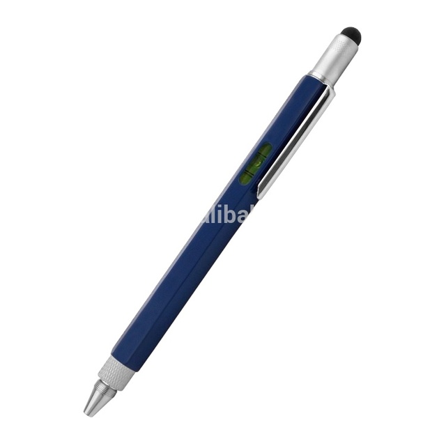 6in1 Multi Tool Pen Including Rulers 2 Screw Driver Stylus Ballpen Level for Promotion Gift