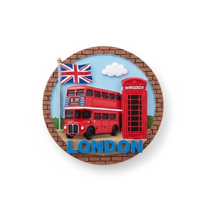 Imán de nevera con logotipo personalizado, estilo Art Deco, recuerdo británico, de resina, forma irregular, 3D, magnético, fuerte, ecológico, directo de fábrica - Product Image 6