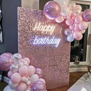 Cartelera de lentejuelas dinámica estilo hebilla de bloqueo cuadrado, puerta delantera, fondo de escenario de boda - Product Image 1