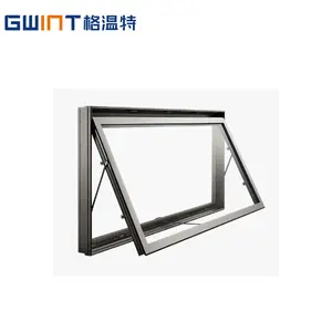 Gwint Hot Sale High Performance Thermische Onderbreking Aluminium Profiel Bodem Luifel Hing Raam