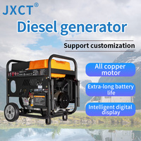 Générateurs diesel silencieux extérieurs de JXCT 9kW 10kW 220/380V générateurs diesel portatifs 10kva le monocylindre portatif trois cylindres