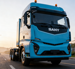 รถหัวลากไฟฟ้าแบตเตอรี่ Sany 6x4 ปลอดมลพิษ สำหรับโซลูชันโลจิสติกส์สีเขียว - Product Image 5