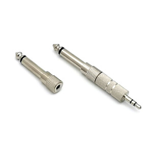 Venta caliente Mic micrófono 6,35mm Mono macho a 3,5mm Mono Jack Splitter música Metal Adaptador de Audio - Product Image 2