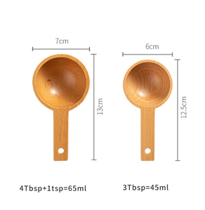 Juego de <span class=keywords><strong>cuchara</strong></span> medidora de madera de haya para cocina, <span class=keywords><strong>cuchara</strong></span> medidora de <span class=keywords><strong>gramos</strong></span> para hornear - Product Image 5