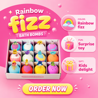 Bombes de bain transfrontalières amusantes sur le thème de l'océan et de la terre, en forme de cœur/donut/étoile, boules de bain moussantes nettoyantes en profondeur, sels de bain effervescents