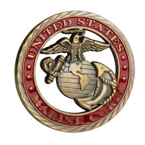 Moneda Conmemorativa Retro de Metal con Relieve Hueco, Temática <span class=keywords><strong>Honor</strong></span> y Coraje, Adorno de Recuerdo, Herencia del Credo - Product Image 3