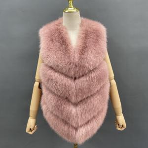 Janefur Mujeres Moda Abrigos Invierno y Otoño Delgado Chaleco de Piel Falsa - Product Image 6