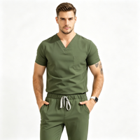 Ensembles de jogging à manches courtes pour hommes, nouveau style, tenues médicales personnalisées en tissu jersey Spandex/Polyester, détection par aiguille
