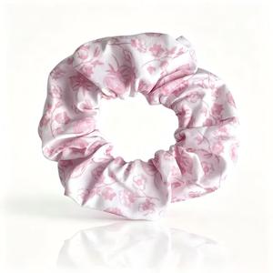 Coleteros de satén y gasa con diseño de rosa 3D, dulces coleteros florales elásticos, elegantes coleteros de tela para mujer. - Product Image 5