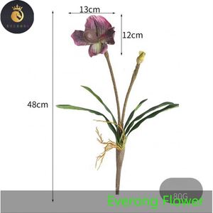 มาใหม่ประดิษฐ์กล้วยไม้เทพธิดารองเท้าแตะดอกไม้จําลอง 2 หัว <span class=keywords><strong>Paphiopedilum</strong></span> - Product Image 5