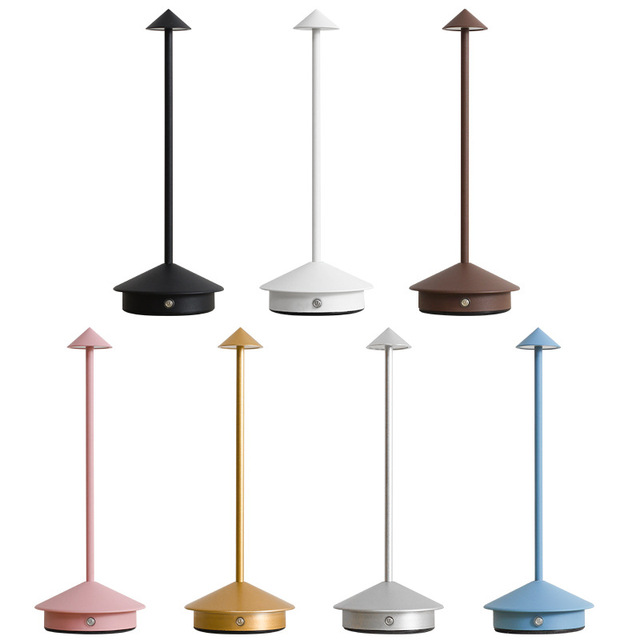 Wireless Touch LED Table Lamp Retro Bar USB Rechargeable Portable Night Lights for Restaurant Decor Simple Feature Battery